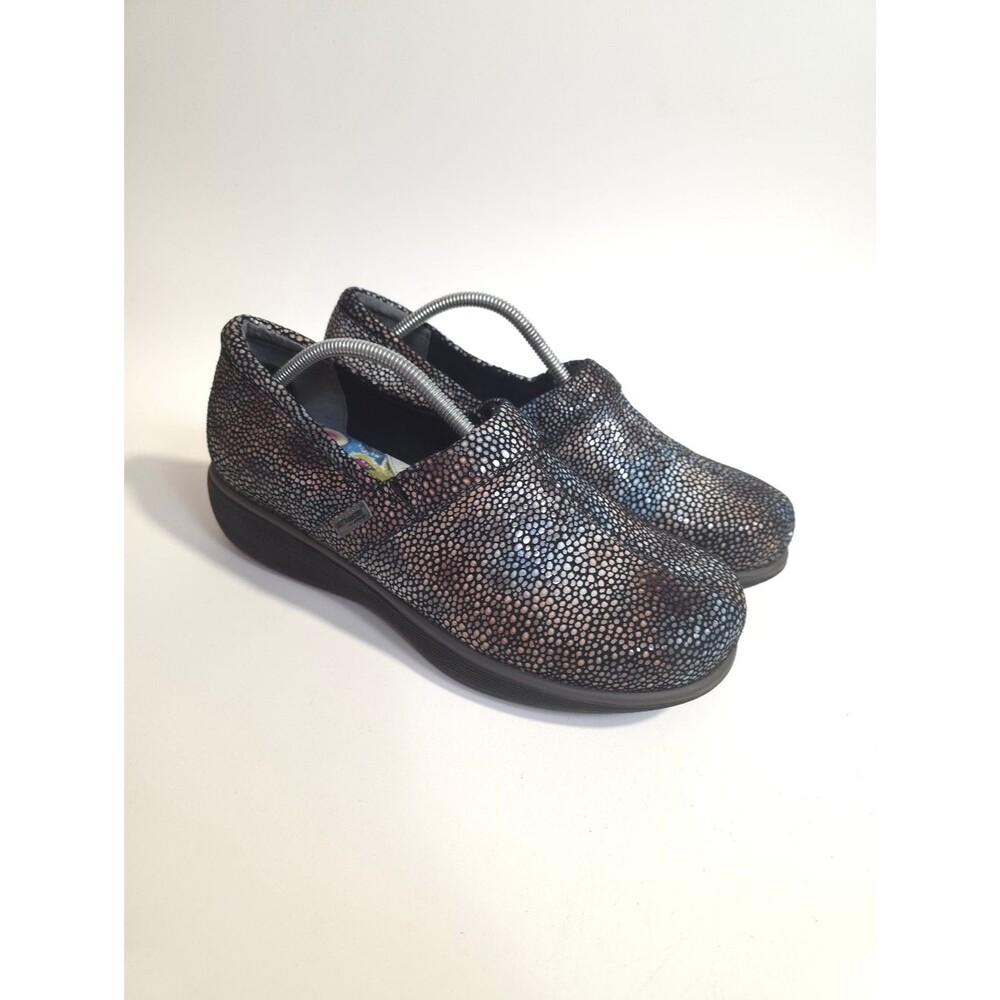 Greys Anatomy Softwalk Meredith Leather Clogs Women Mosaic Comfort Size 10 M